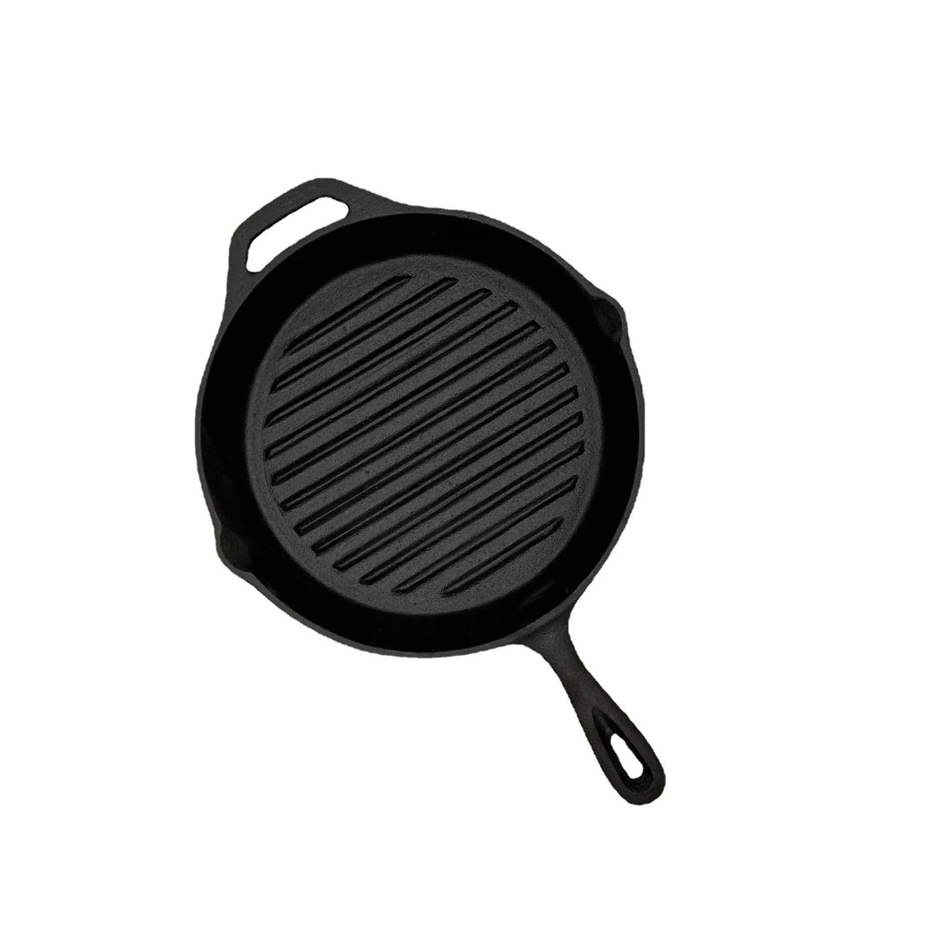 Stripped Roasting Grill Pan Cookware Set Country Sustainable Fish Egg Meat Wok Pan Bbq Skillet Steak Pan Cast Iron Outdoor 30 Cm