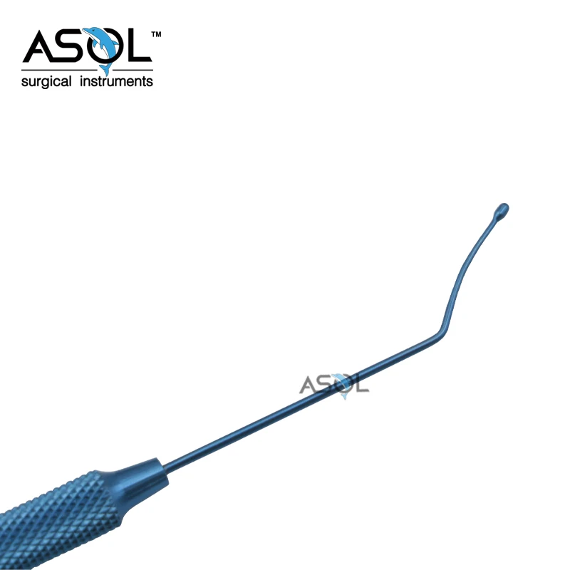 High quality manufacture titanium medical eye bylsma iol manipulator hooks 126mm