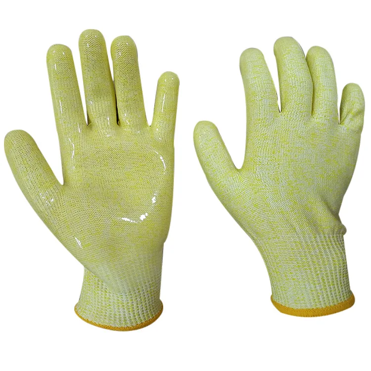 Custom Color HPPE Silicone Dipping Cut Resistant Gloves