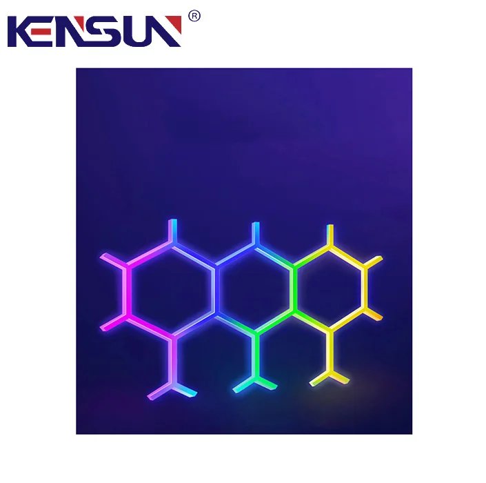 Smart home indoor lighting RGB Symphony Quantum Triangular Splicing led Decoration Strip night light Wall lamps