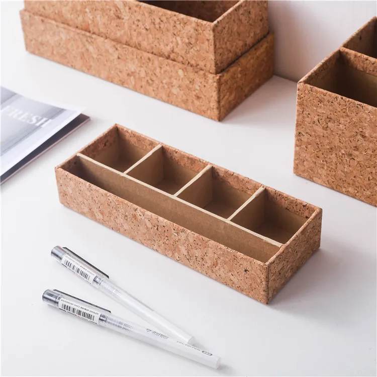 Home eco-friendly desktop storage organization folding cardboard magazine file holder pen holders office desk organizer set