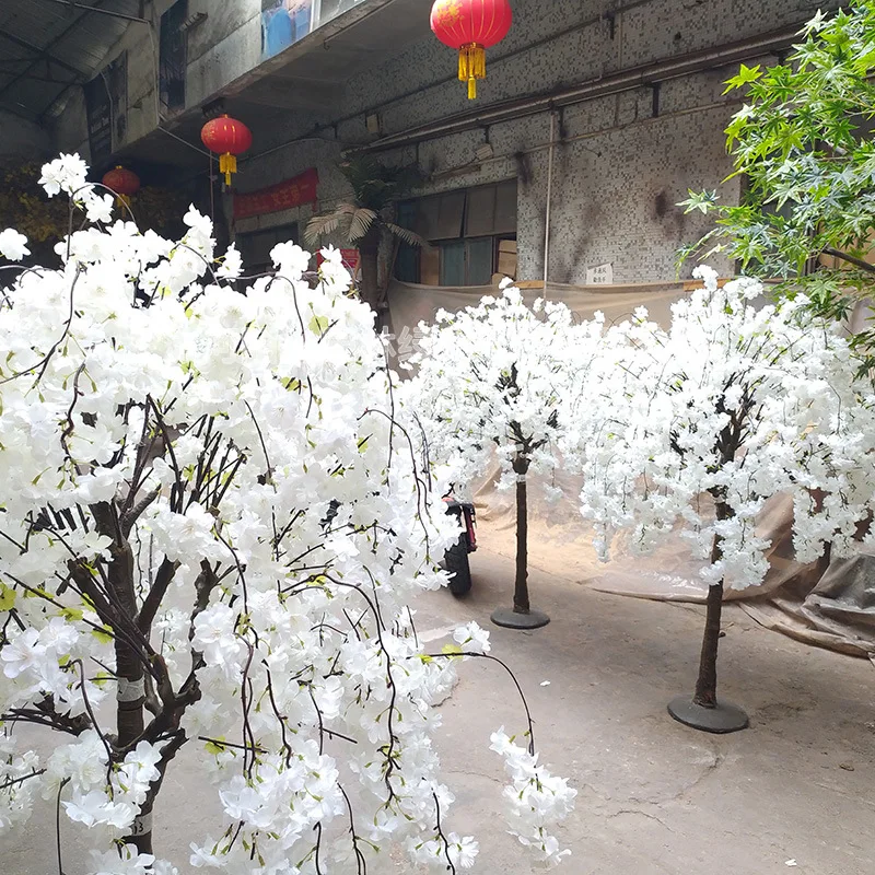 High Quality Wedding Event Table Centerpiece Floral Arrangement Cherry Blossom Tree Faux Silk Flowers Artificial Rose Trees