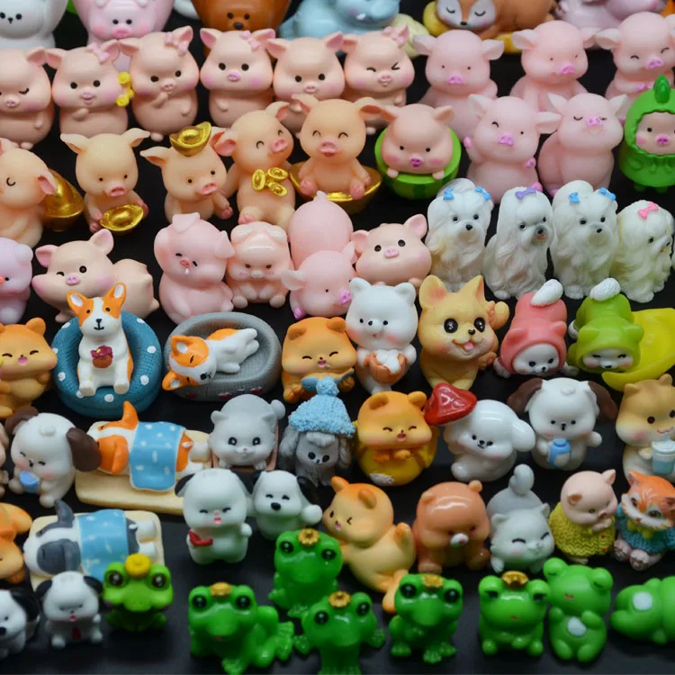3D миниатюрные игрушки Ремесленная фигурка животных маленькая мини-бомба из смолы микро Сад Маленький скульптурный объект для Манг Дай сумка слепых