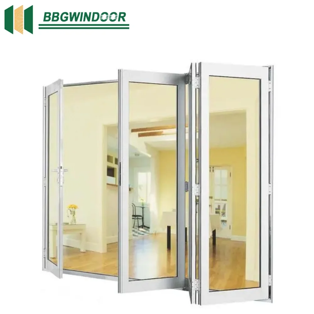 Lukliving Heat Insulation Exterior Balcony Folding Window Horizontal Bi Fold Windows Sound Insulation Folding Windows Lowe Glass