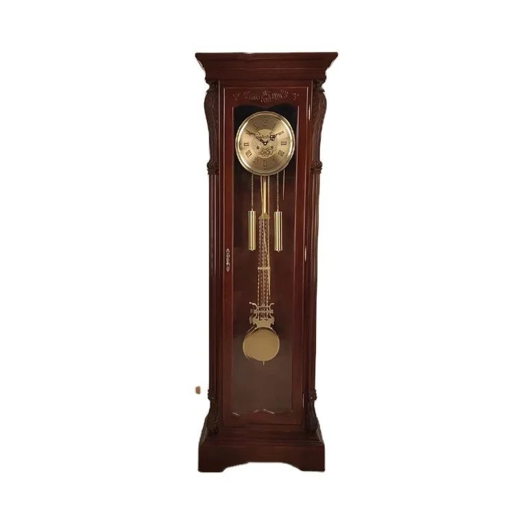retro wooden westminster chime pendulum grandfather standing clock floor clock for living room