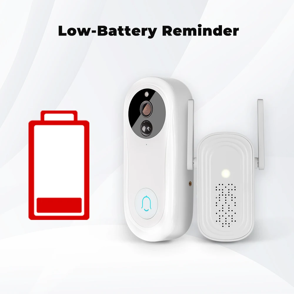 Wireless Wifi Smart Video Doorbell With 1080P HD Camera Video Door Phone With Chime Intercom Door Security Bell