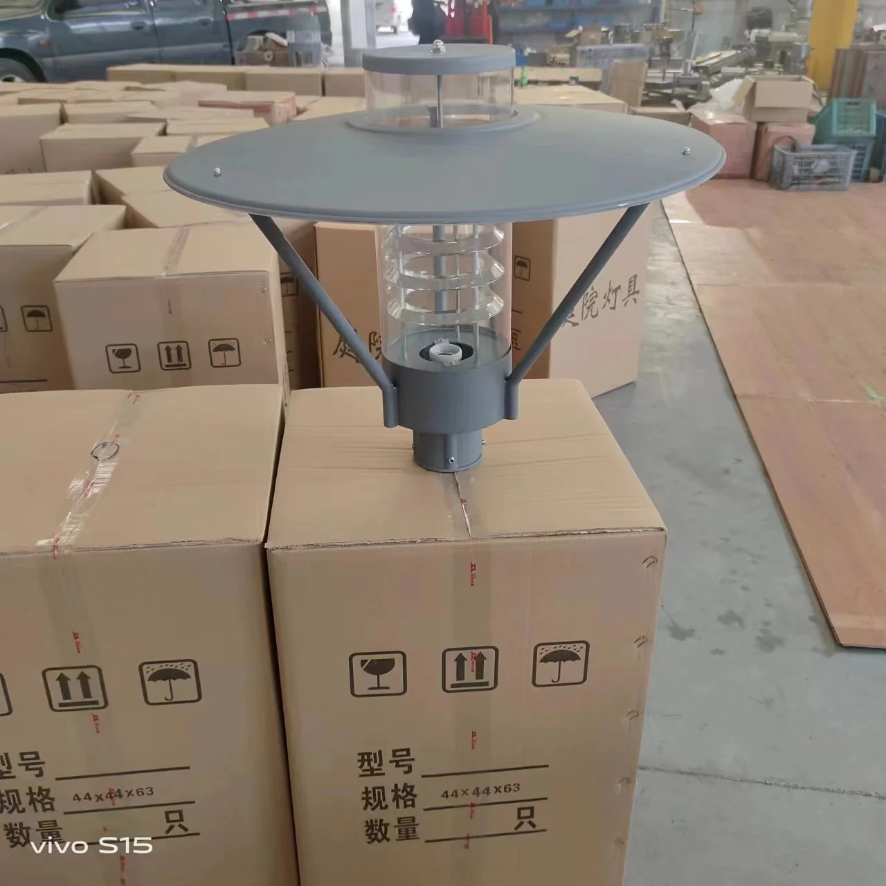 LED garden light volttalent slim reflector four rod lamp 3500k cast iron pole top aluminum gray black painting garden morroco