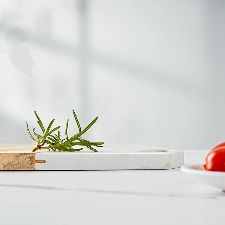 High Quality Acacia Wood Bread Cutting Board Marble Acacia Wood Cheese Cutting Board