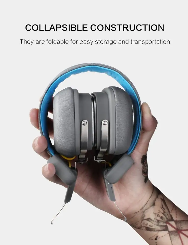 OneOdio L6 Elysium Wireless Headphones With Mic Metal Lightweight Headphone 500mAh Black/ Beige