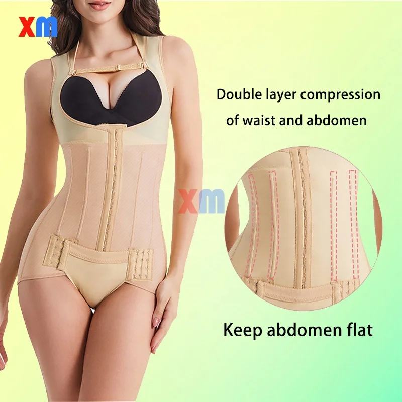 High Compression Garments Body Sculpting Bodysuit Tummy Control Shapewear Stage 1 Fajas Post Surgical Girdles With Rods