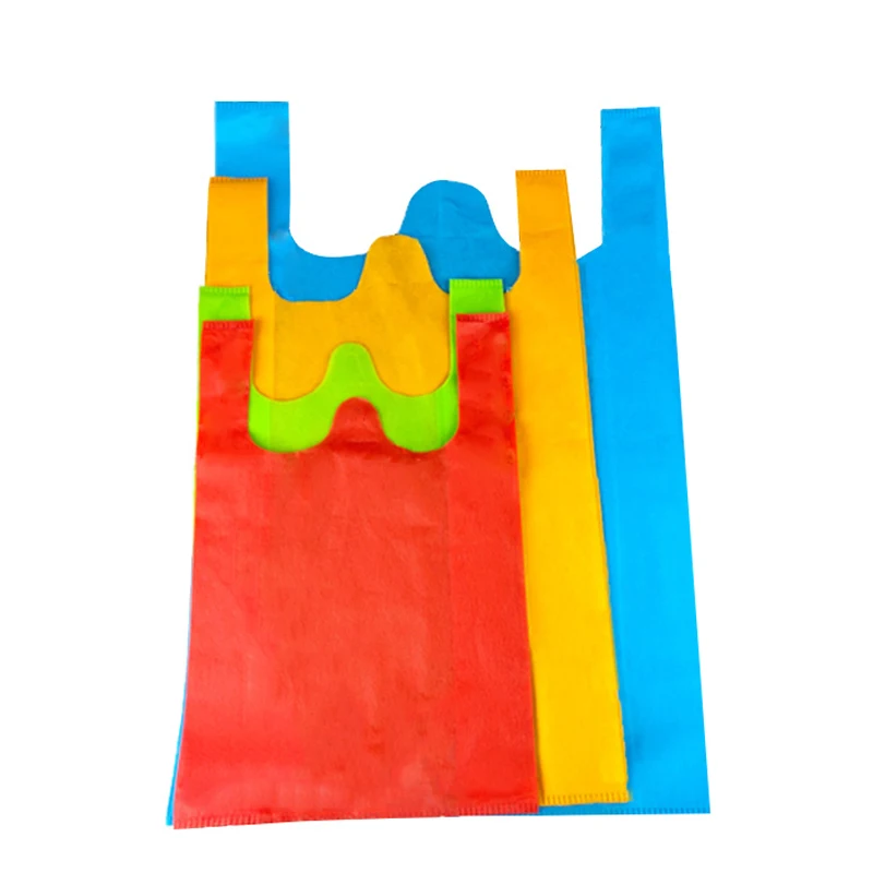 Оптовая продажа рекламный горячий пресс Нетканая сумка дешевые экран нетканные принты Нетканая сумка для покупок Нетканая тканый жилет сумка