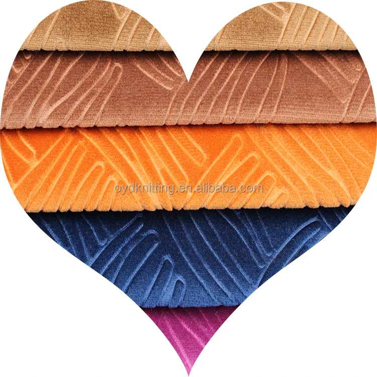 China Supplier Sofa Fabric Embossed Holland Velvet For Home Textile