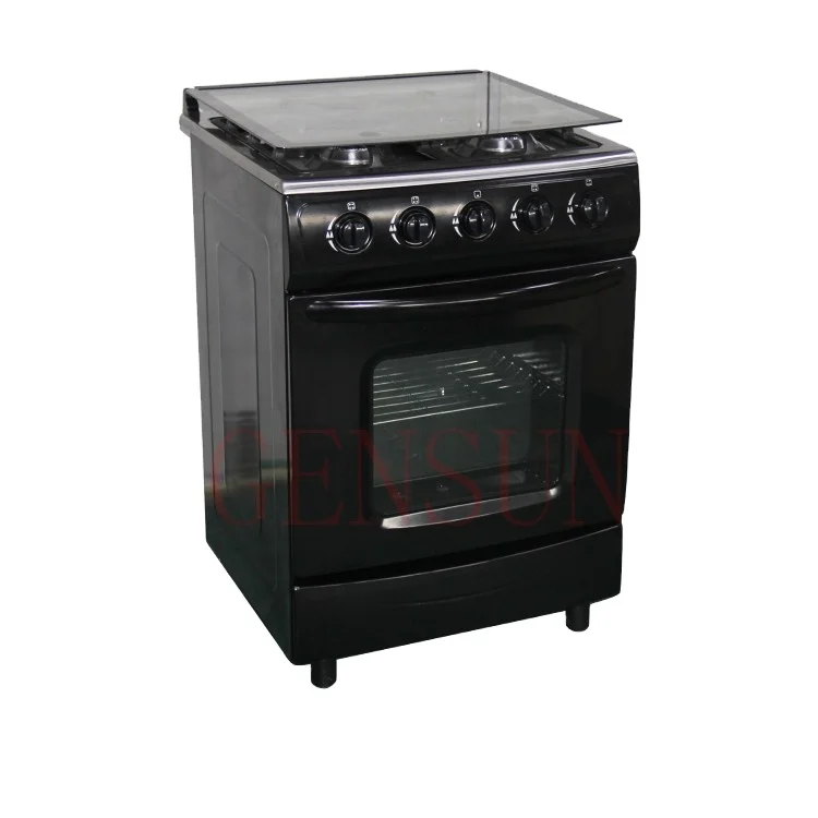
glass cover Free standing 4 burner gas stove with oven  (60510720122)
