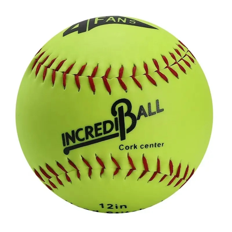 Wholesale customer logo softball balls 12inch leather weighted softball