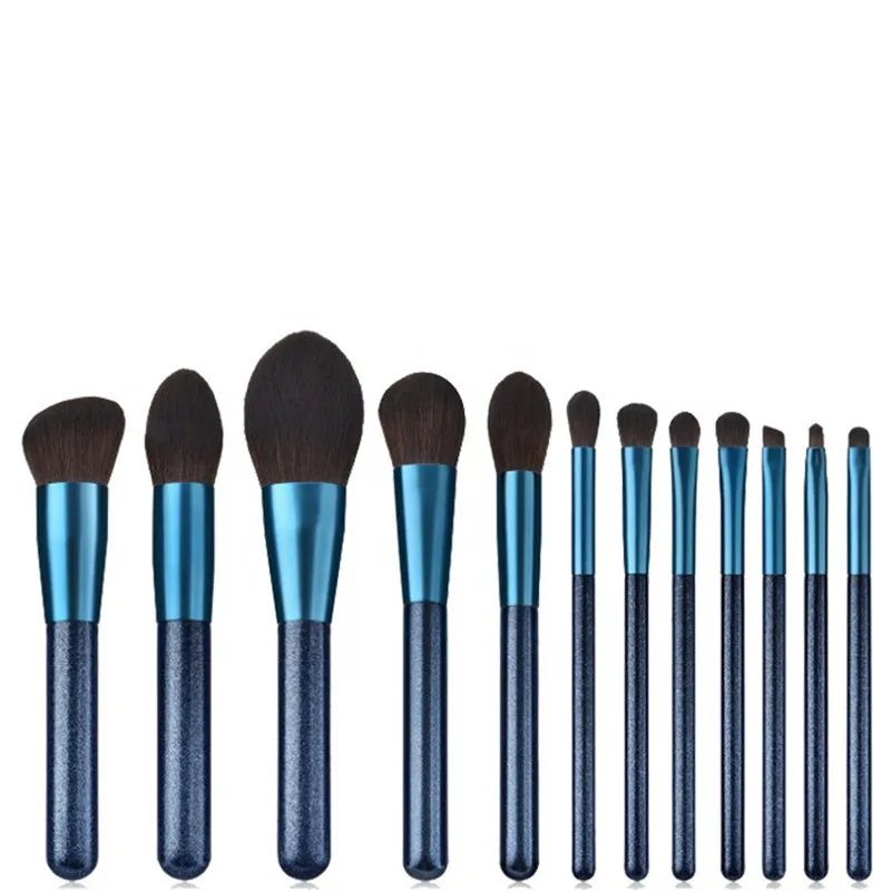hot sale 12pcs set micro whiskers small grape blue rose makeup brushes