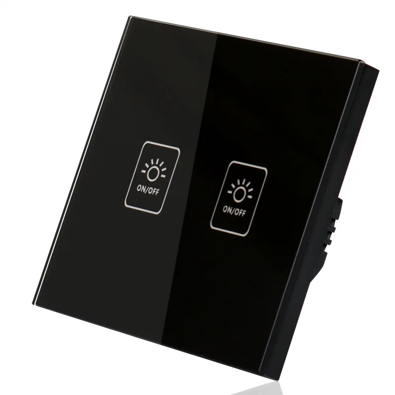 
2020 Best Selling UK Smart Switch via Mobile phone APP Android and IOS for Smart home 3 Gangs 3 Way Voice control Wifi Switch 