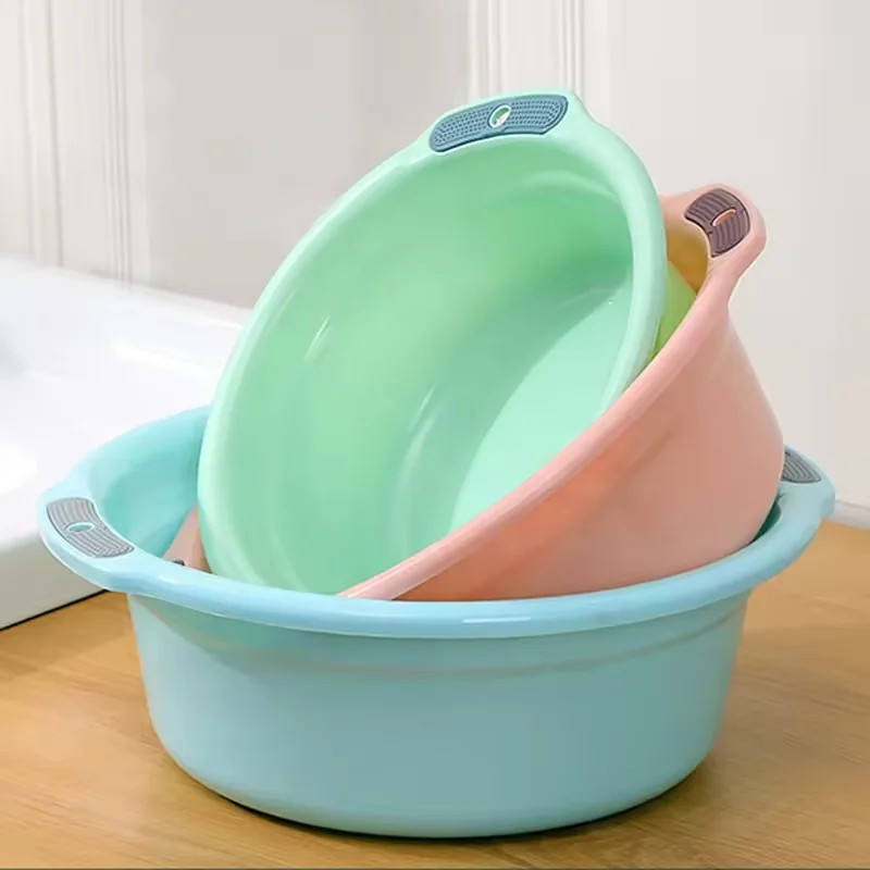 Multiple models of household water basins multi functional thickened plastic basins Circular basin for laundry bathroom kitchen