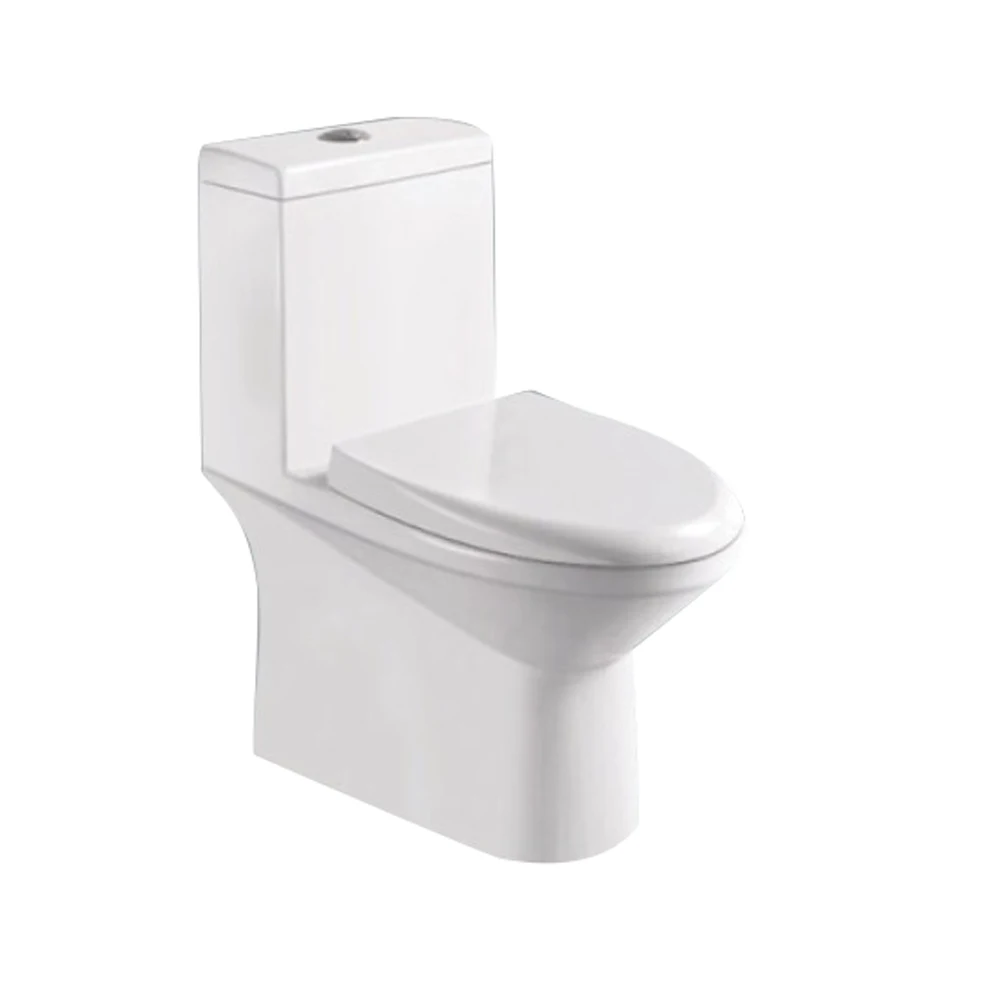 Factory Sanitary Ware Siphonic One Piece Toilet Bowl High Quality Economic Ceramic Chaozhou White Strap Bathroom WC Water Closet