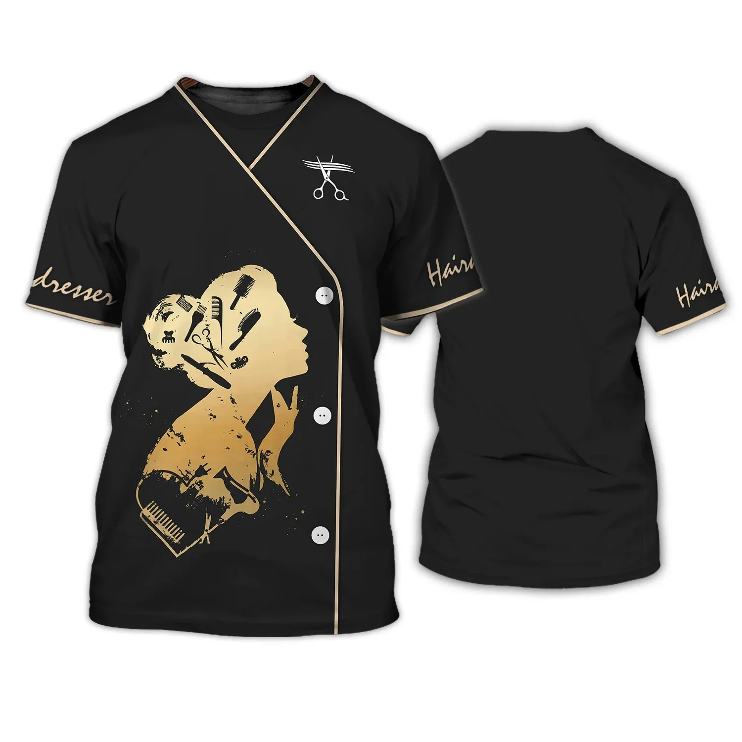 Low Moq Barber Short Sleeve Shirt Lightweight Barber Shirt /custom Made Barber Love T-shirts Available In Different Colors