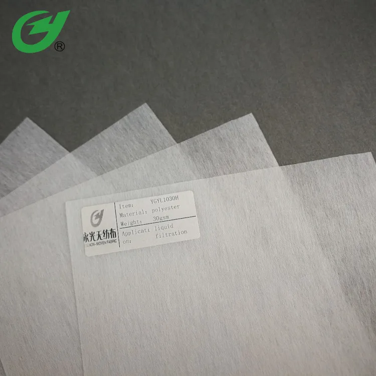
30gsm Polyethylene Liquid Filtration Fabric Industry Liquid Filter Non Woven fabric Rolls Industrial Oil Filter Paper 