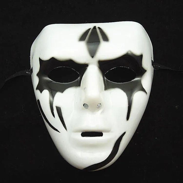 Halloween Party Decoration Mask Ghost Step Dance White Street Dance Hand Painted Mask Masquerade Masquerade Plastic party Mask