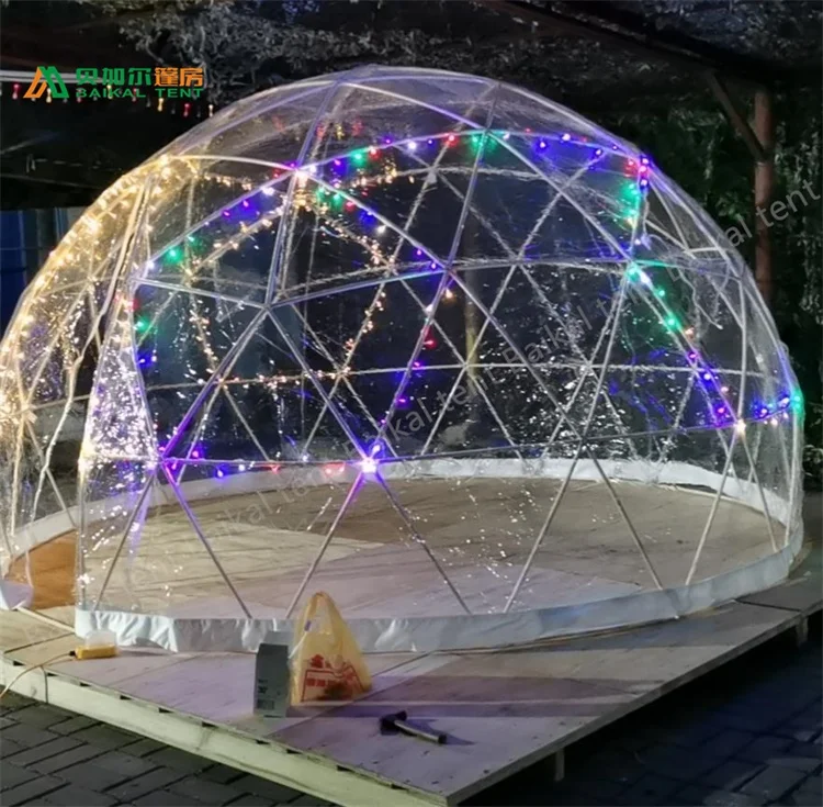 Buy 12ft plastic clear outdoor winter round garden geodesic tents