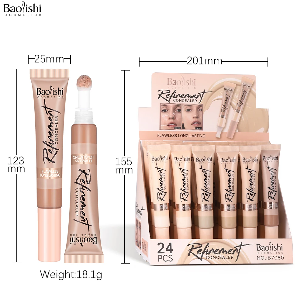 BAOLISHI New Hot Style Hose Concealer with Sponge Brush HeadConcealer Liquid ConcealerCover up blemishes on face
