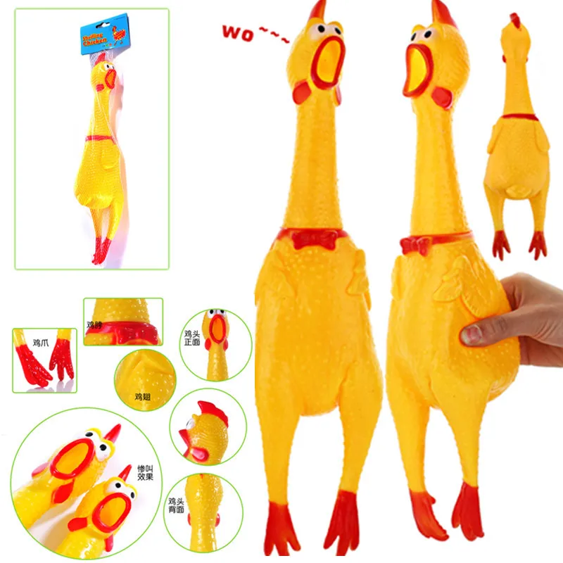 Funny Vent Long Neck Chicken Shrilling Chicken Sound Squeeze Screaming Kid Shrilling Chicken Toy