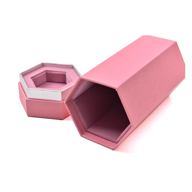 Vietnam Manufacturers Coated Paper Boxes Custom Logo Flocking Lining Packaging Wholesale Pretty Alien Hexagon Gift Box