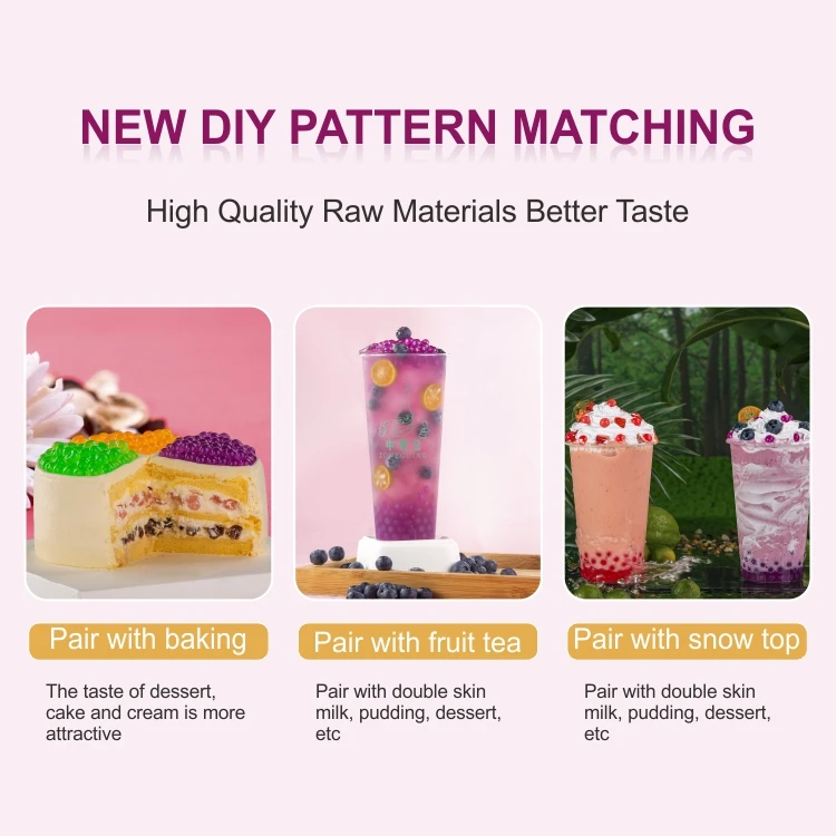 Bold and rich 1.3kg Coffee flavor Popping Boba Ideal for bubble Milk Tea and Cold coffee