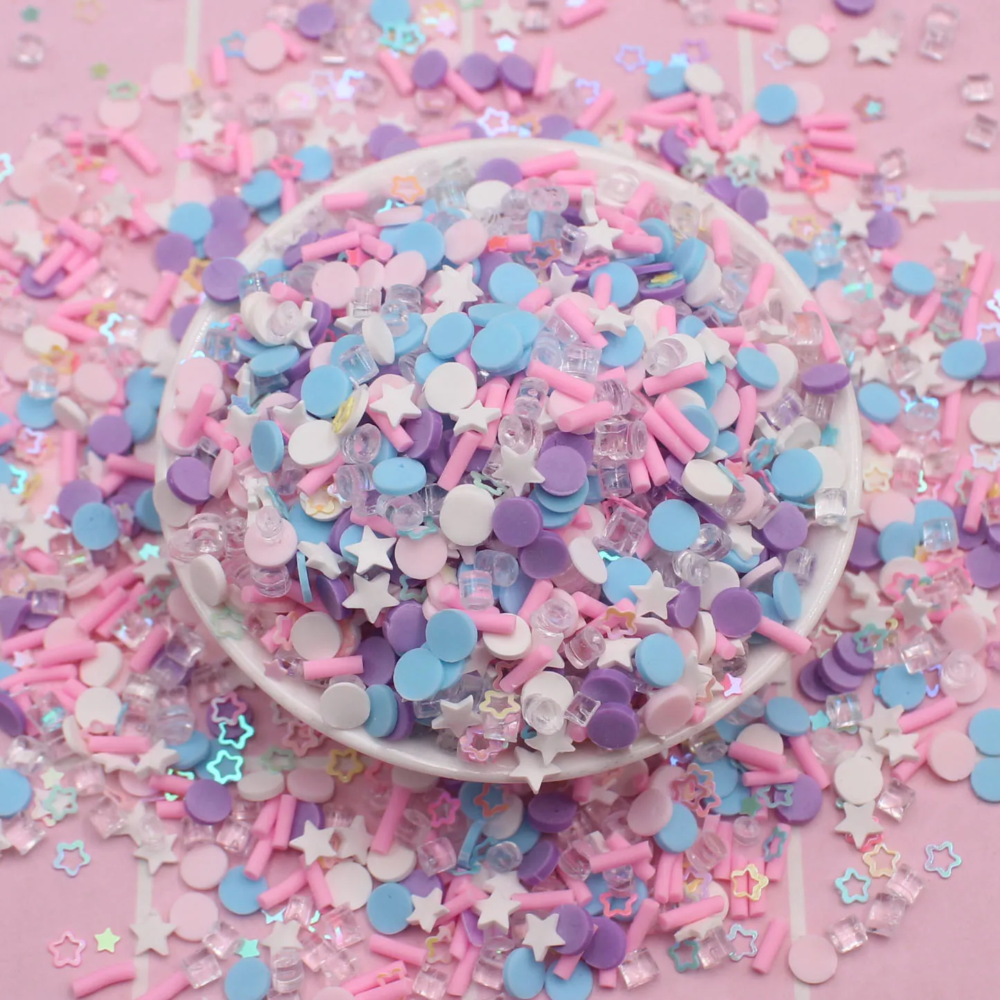 Wholesale 1kg Slime Decoration Accessories Fish Paws Fruits Hearts Polymer Clay Slices Miniature for DIY Crafts