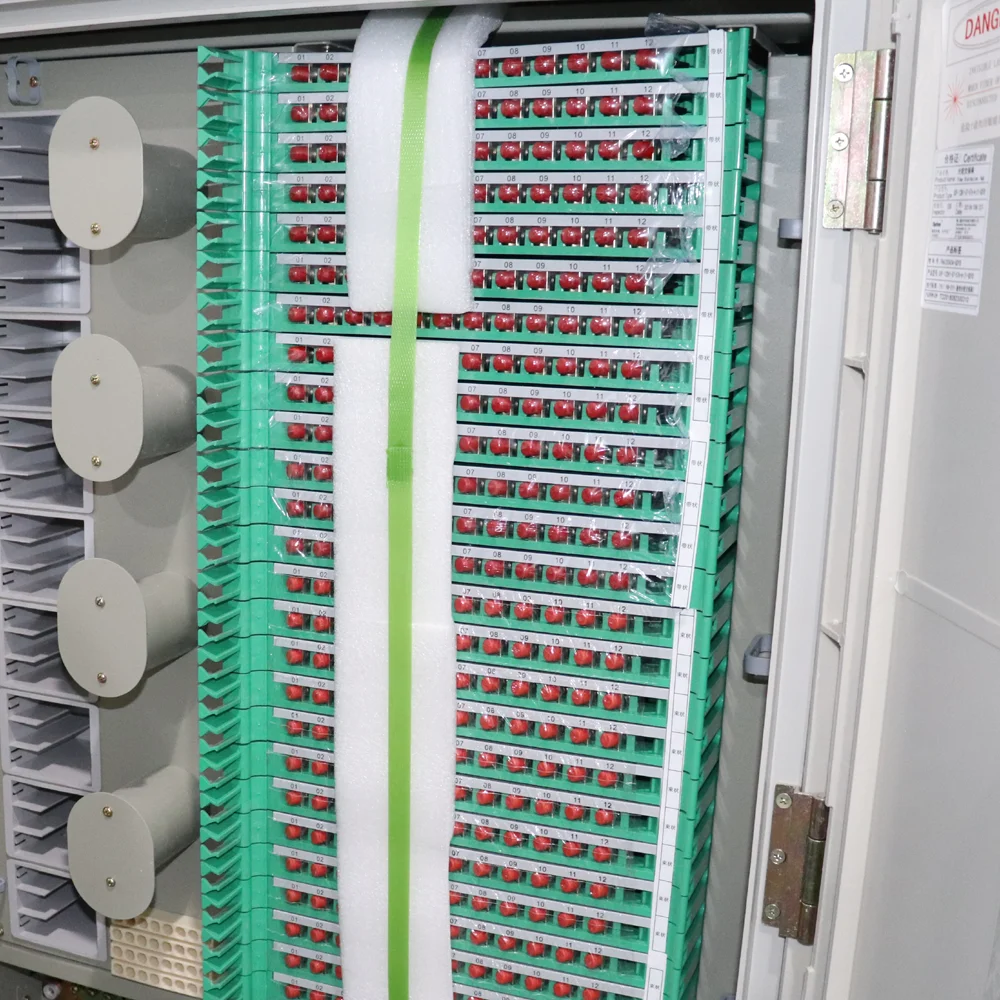 288 Core Outdoor Cabinet  for Splitter Cassette SMC Fiber Optical Distribution Frame Cabinet