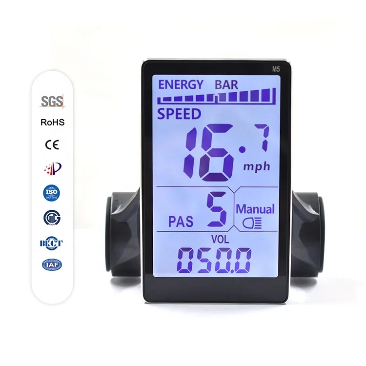 Electric Bike M5 Lcd Display Waterproof Connector Panel Electric Scooter Display Panel Screen