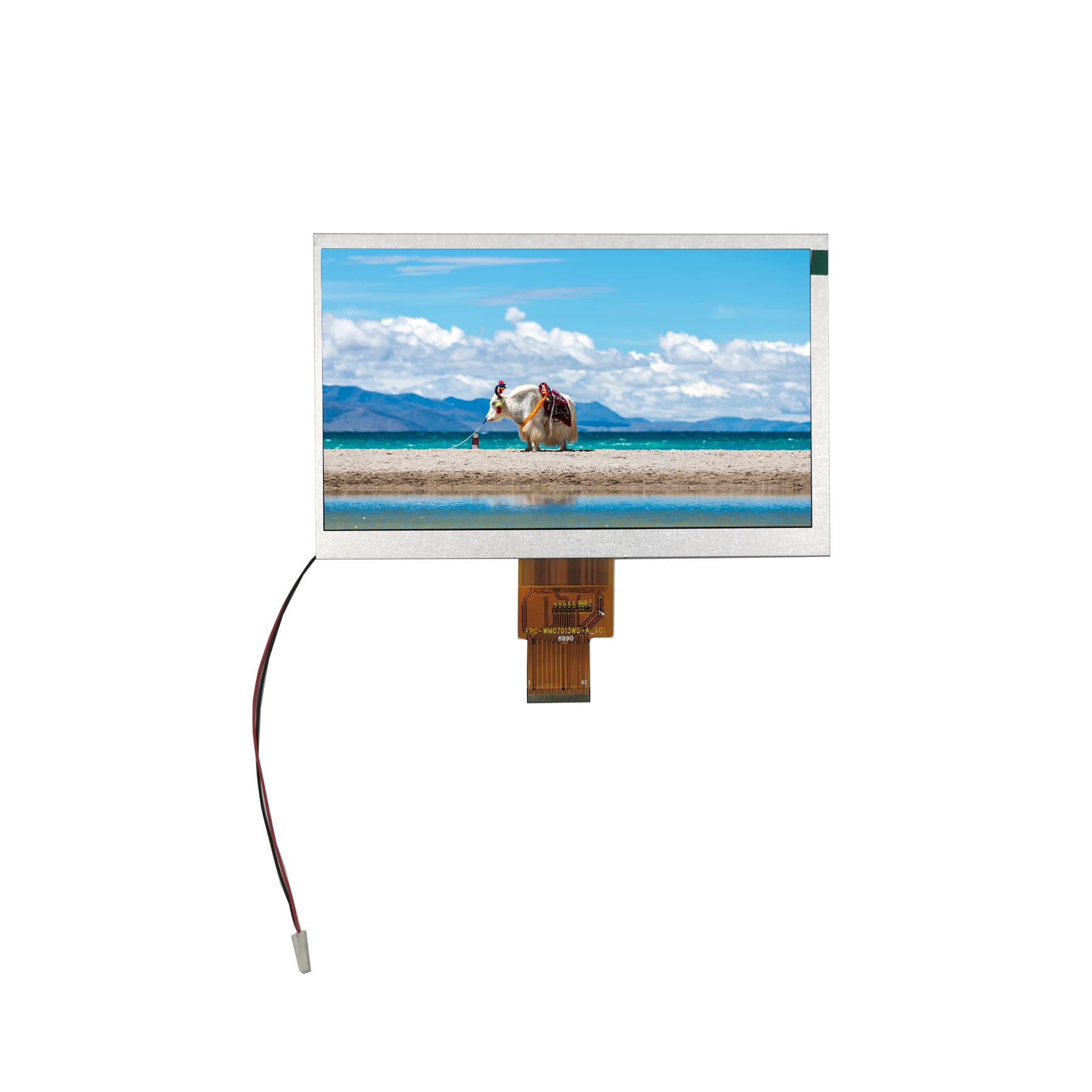 High brightness 1500nits IPS 40Pin LVDS RGB TFT 1024x600 7 inch LCD display module