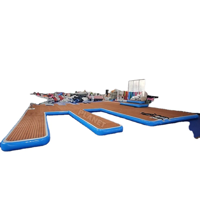 Inflatable Boat Swim Platforms Island Floating Jetski Raft Inflatable Foil Water Jet Ski Dock Floats Platform With Ladder