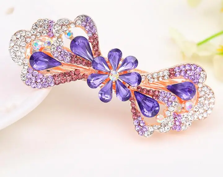 FJ01 лидер продаж модные заколки из сплава со стразами аксессуары для волос