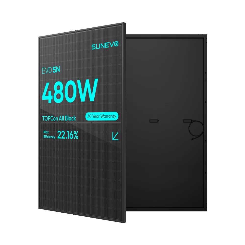 Sunevo Rotterdam Stock Pv модули 450W 480W 500W Germany полностью черные двулицевые солнечные панели для домашнего использования