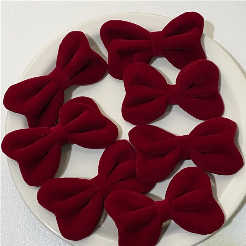 wine red bow DIY mobile phone case Cloth headwear materials Clothing accessories Korea