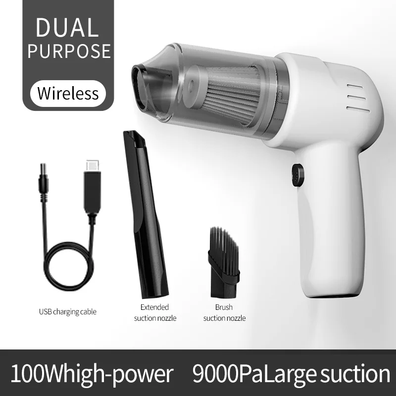High Quality Car Vacuum Cleaner Wireless Charging Vacuum Cleaner Mini Portable Handheld for Home Brush Motor Dry ABS