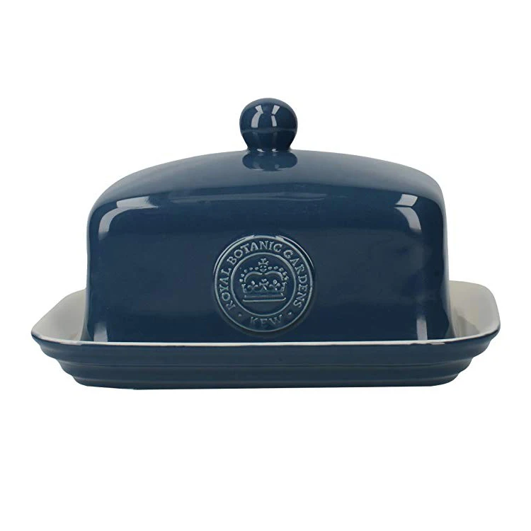 Color Glaze Pig Porcelain Cheese Ceramic Butter Dish with Cover Welcome Custom