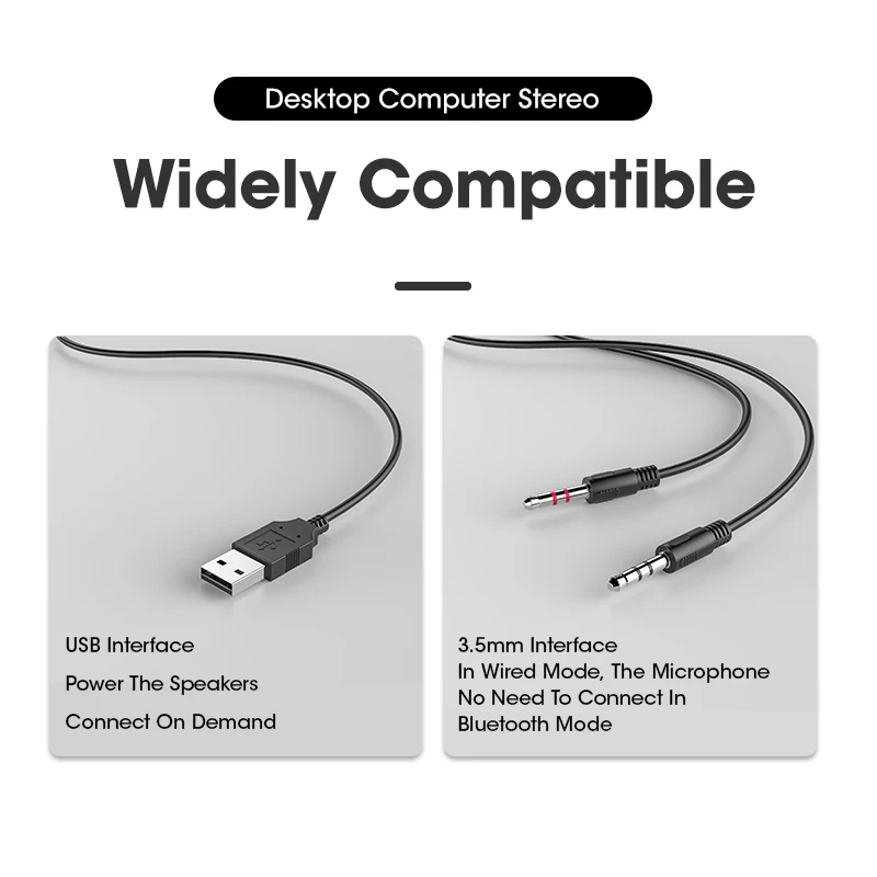 PC Speaker Sound Bar Speaker Home Theater TV Computer Speakers Wired 3.5MM Audio with Mic