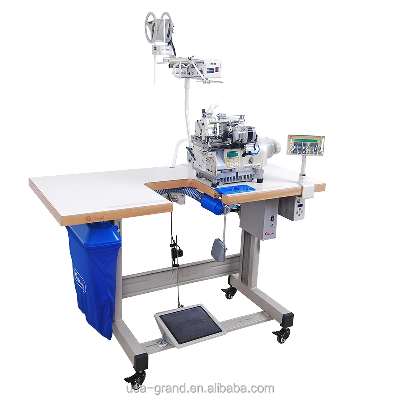 GFU-1/UT Tape feeder machine+GMD-18 18 Section Computerized elastic metering feeder&cutting tape device|YAMATO overlock machine