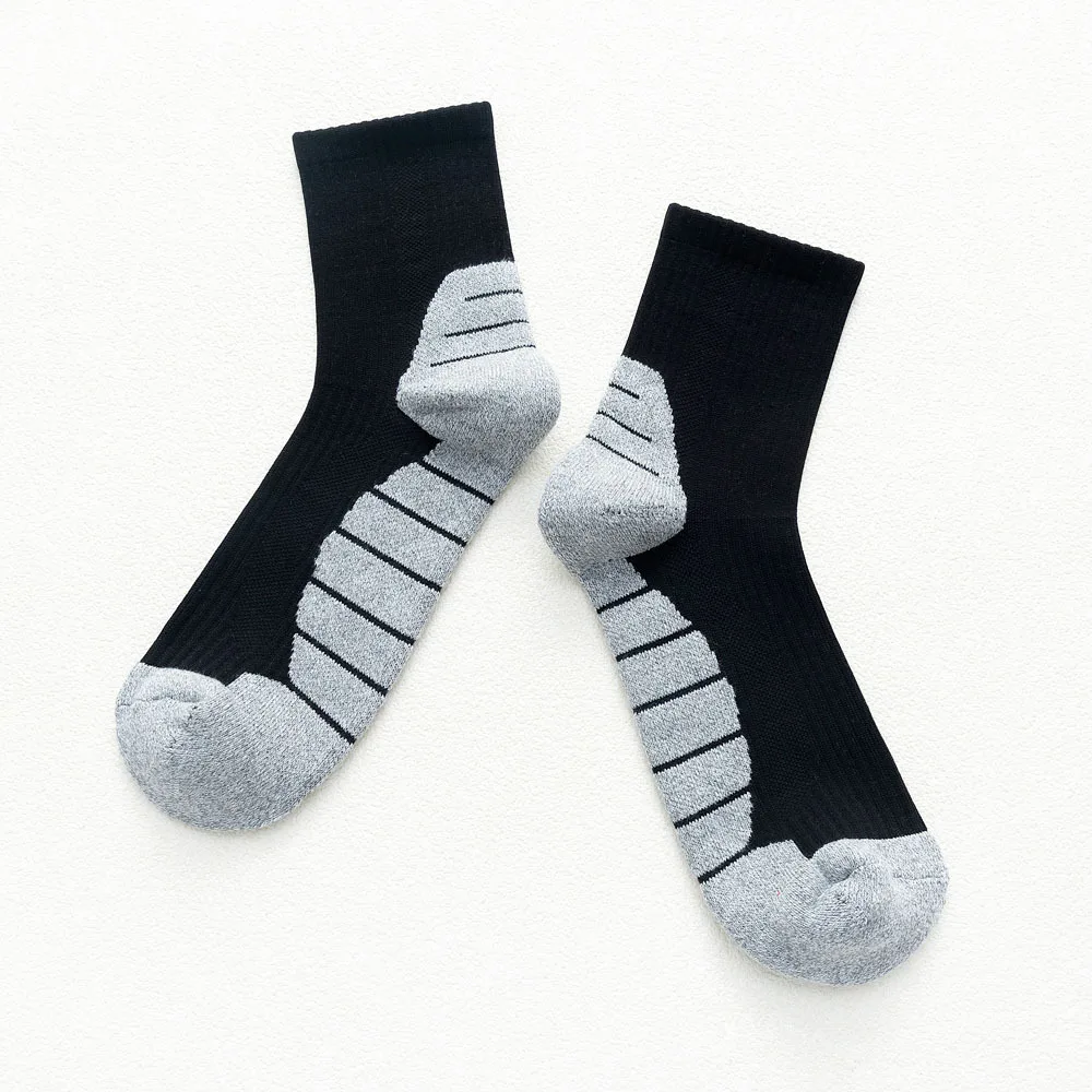 Professional hot selling custom logo crew best winter compression running socks with cushion plantar fasciitis