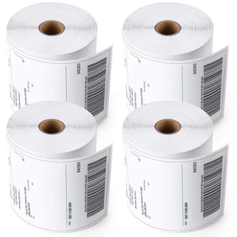 Waterproof oil resistant thermal printing shipping courier labels 4 x 6 label custom wholesale transfer paper labels