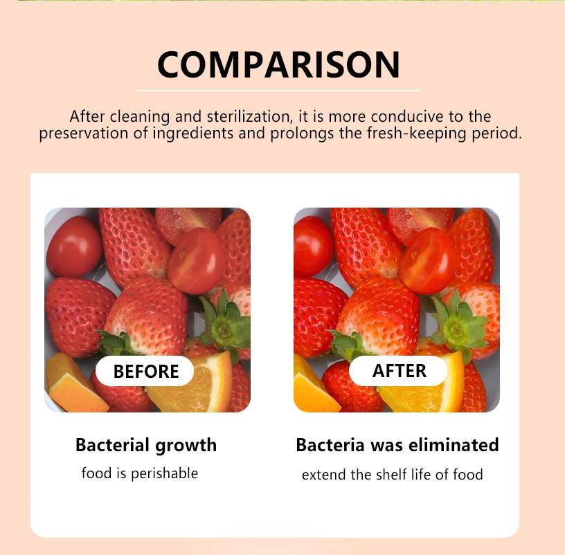 Home use sterilization hydroxyl vegetable and fruit washing machine purifier fruit and vegetable sterilizer