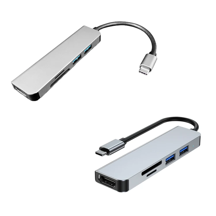 High Quality USB 3.0 USB 2.0 SD TF HDMI 5 in 1 Type C Hub 5 in 1 Hub for Laptop