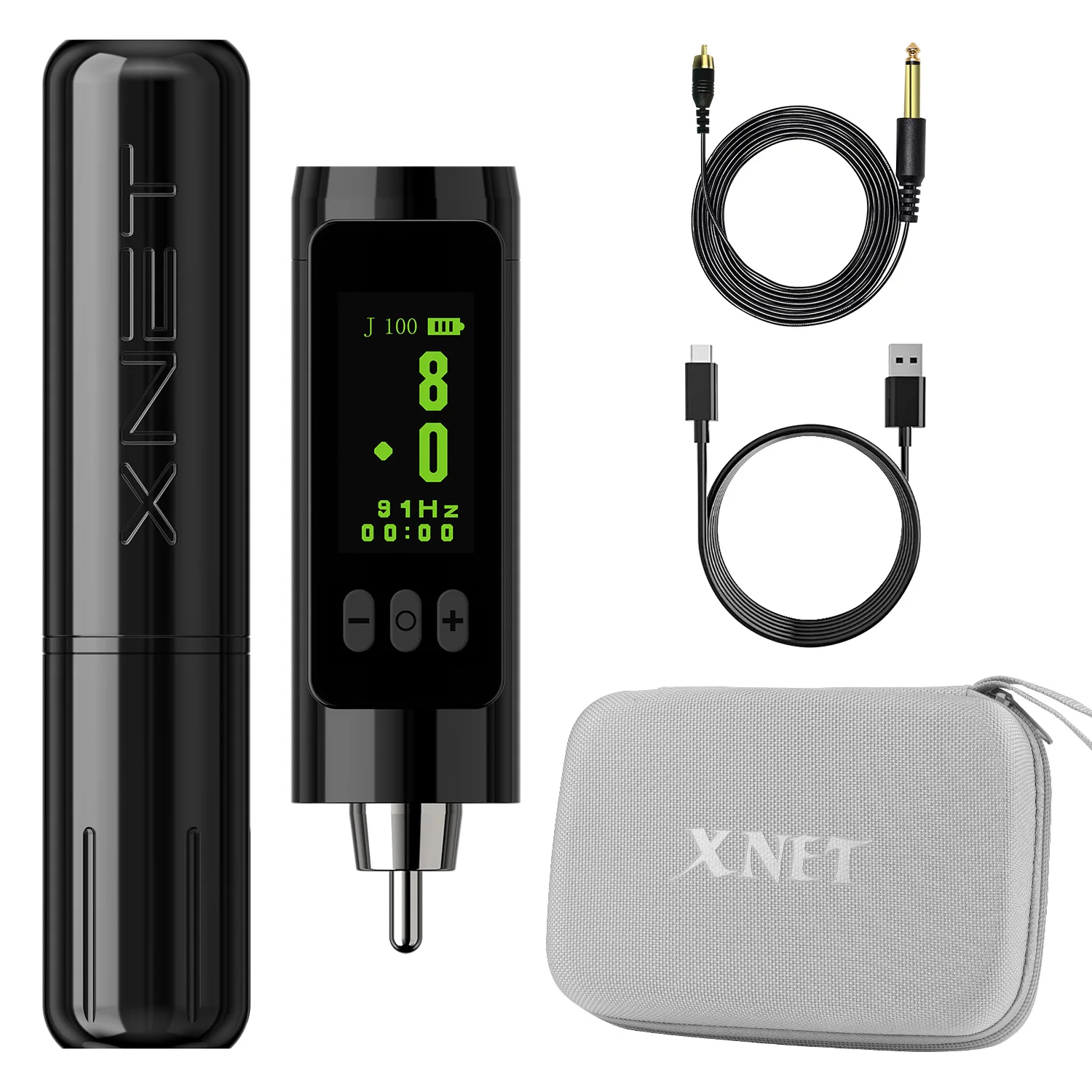 XNET 3.5mm Stroke Portable Lip Eyeline Permanent Makeup Eyebrow P M U Pen Rotary Tattoo Machine Kit with RCA Tattoo Battery