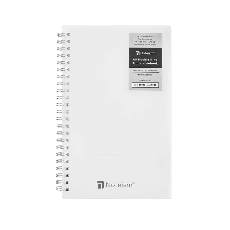 custom spiral binding water-proof PVC cover notebook