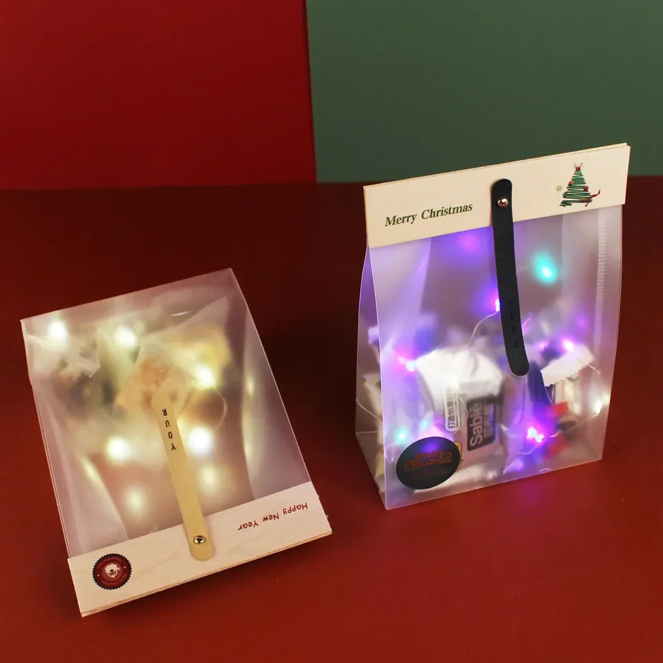 Disposable Stand Up Custom Printed Pouches Takeaway Plastic Cookie Candy Sweet Pastry Snack Food Packaging Christmas Gift Bags