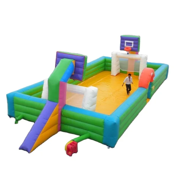 Outdoor Inflatable Soccer Field, Inflatable Football Pitch, Inflatable Football/basketball Arena / Court For Sale